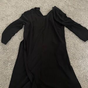 Forever 21 Black Asymmetrical Long Sleeve Dress